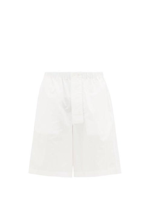 Matchesfashion.com Loewe - Wide-leg Cotton-poplin Shorts - Mens - White