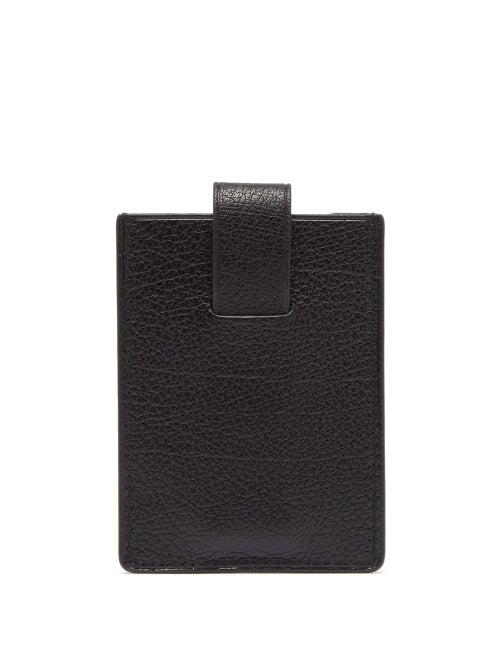 Matchesfashion.com Mtier London - Logo Stamped Leather Cardholder - Mens - Black