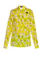 Rochas Magnolia-print Crepe De Chine Shirt