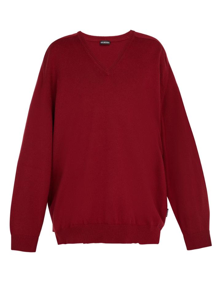 Balenciaga Cashmere V-neck Sweater