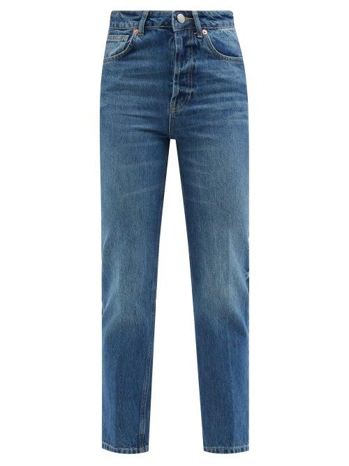 Raey - Find Organic-cotton Straight-leg Jeans - Womens - Dark Blue