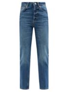 Raey - Find Organic-cotton Straight-leg Jeans - Womens - Dark Blue
