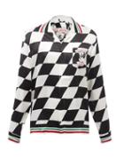 Casablanca - Grand Prix-print Silk-twill Shirt - Mens - Black White