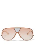Matchesfashion.com Chlo - Alpina Aviator Sunglasses - Womens - Pink