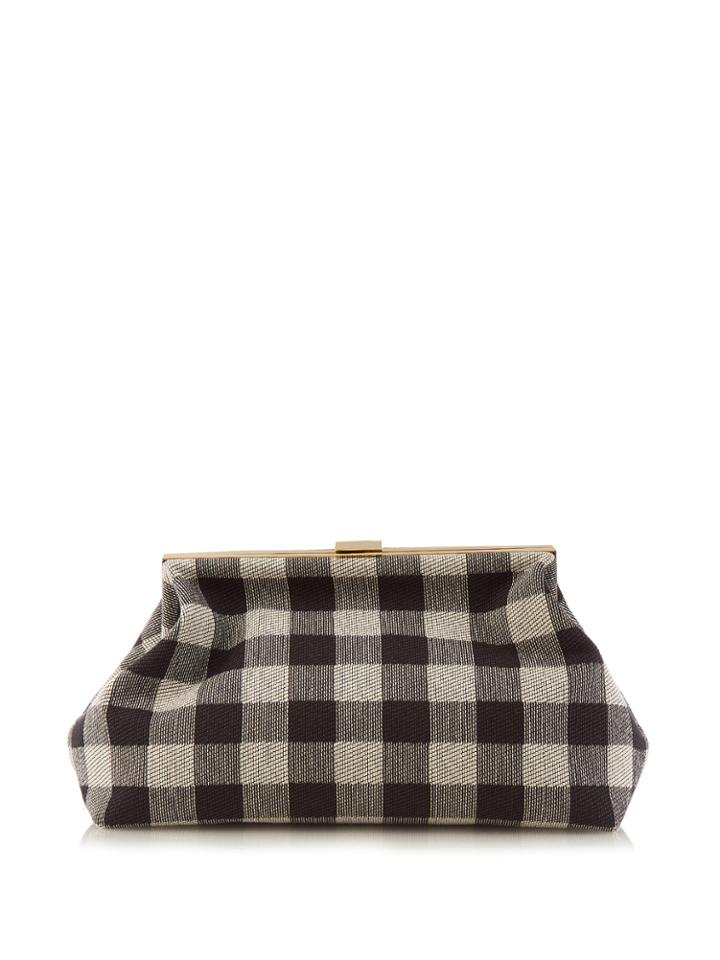 Mansur Gavriel Volume Gingham Clutch