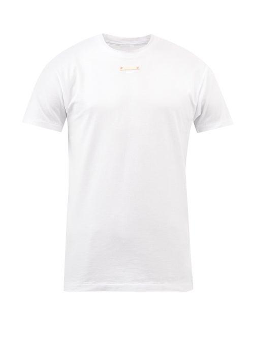 Maison Margiela - Chest Tag Cotton-jersey T-shirt - Mens - White