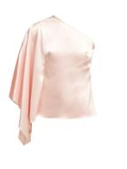 Matchesfashion.com Osman - Selma One Shoulder Satin Top - Womens - Light Pink