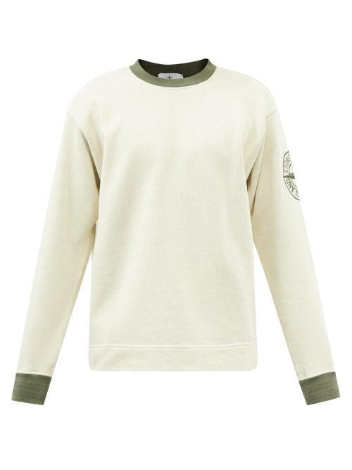 Stone Island - Logo-embroidered Jersey Sweatshirt - Mens - Green
