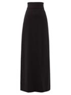 Matchesfashion.com Raey - High-rise Wool-blend Tailored Maxi Skirt - Womens - Black