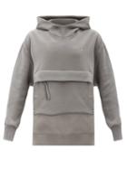 Matchesfashion.com Adidas By Stella Mccartney - Oversized Cotton-blend Hooded Sweatshirt - Womens - Dark Grey