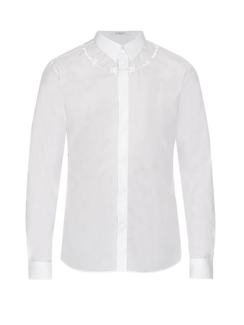 Givenchy Contemporary-fit Embroidered Long-sleeved Shirt
