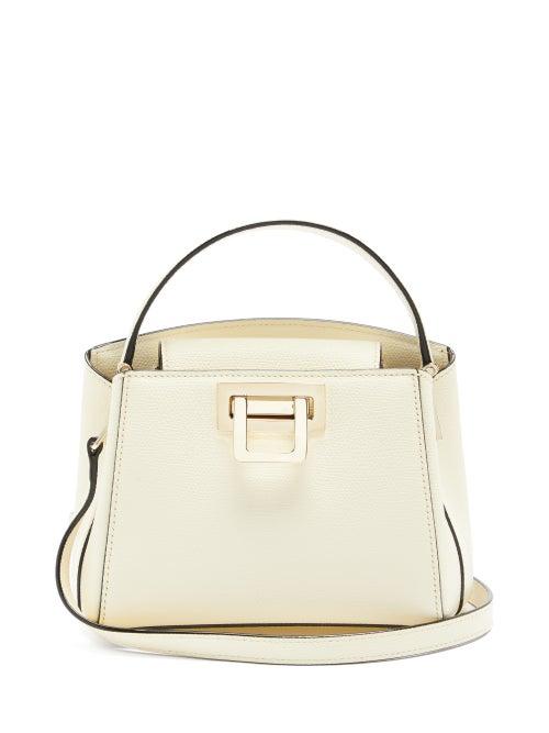 Matchesfashion.com Valextra - Brera Grained-leather Shoulder Bag - Womens - Ivory