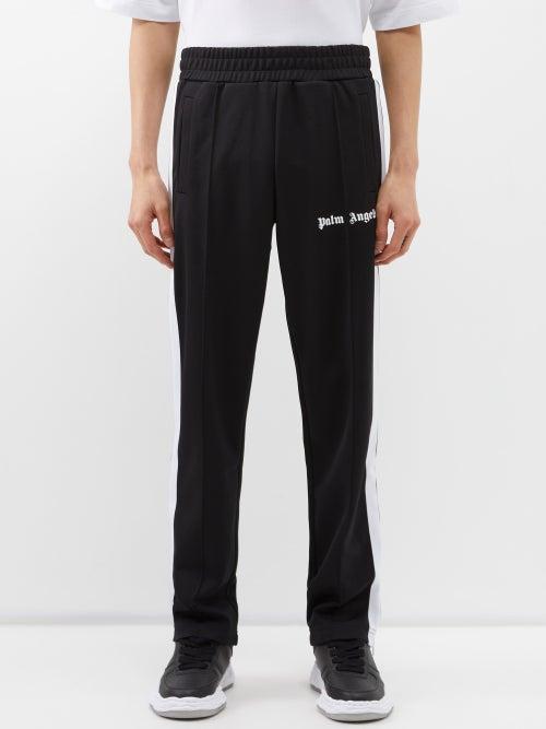 Palm Angels - Logo-print Jersey Track Pants - Mens - Black White