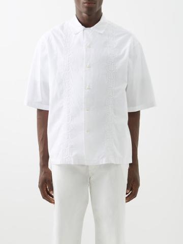 Itoh - Embroidered-cotton Shirt - Mens - White