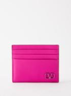 Valentino Garavani - V-logo Leather Cardholder - Mens - Pink