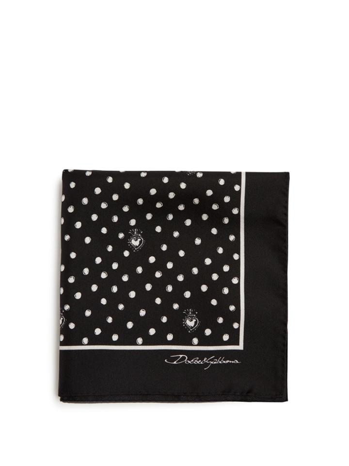 Dolce & Gabbana Polka-dot Silk Pocket Square