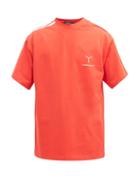 Matchesfashion.com Y/project - Clipped-shoulder Logo-print Cotton-jersey T-shirt - Mens - Red White