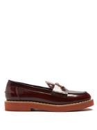 Miu Miu Coin-embellished Leather Penny Loafers