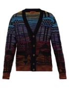 Matchesfashion.com Missoni - Geometric Jacquard Cardigan - Mens - Black Multi