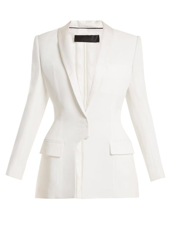 Haider Ackermann Smocked-detailed Corunus Crepe Jacket