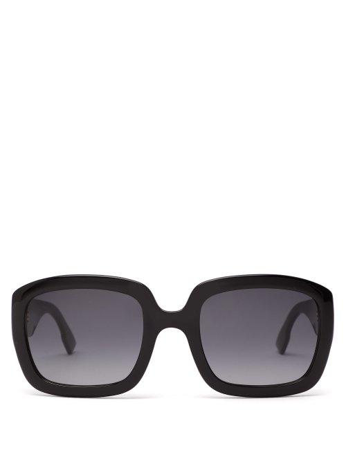 Matchesfashion.com Dior Eyewear - Oversized Square Frame Acetate Sunglasses - Womens - Black