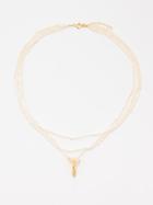 Hermina Athens - Niki Freshwater Pearl & Gold-plated Necklace - Womens - Gold Multi