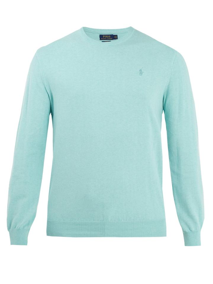 Polo Ralph Lauren Crew-neck Logo-embroidered Cotton Sweater
