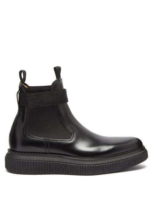Dunhill - Exaggerated-sole Leather Chelsea Boots - Mens - Black