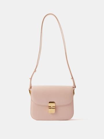 A.p.c. - Grace Small Leather Cross-body Bag - Womens - Light Pink