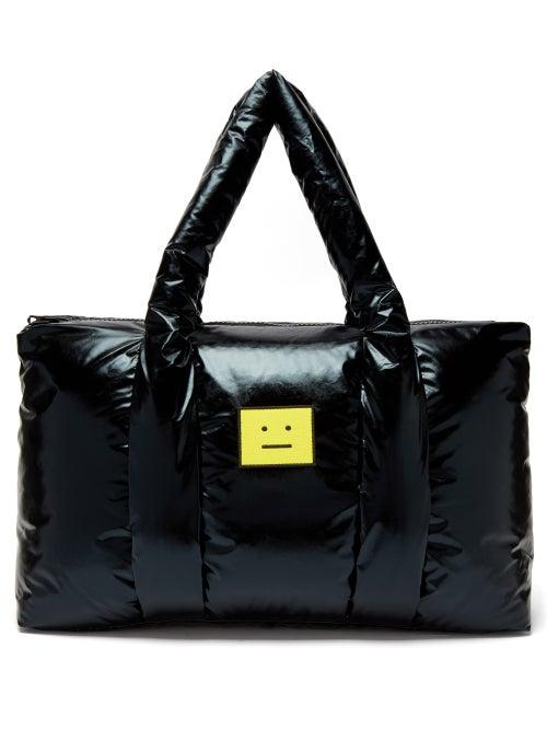 Ladies Bags Acne Studios - Aslan Face-patch Padded-shell Tote Bag - Womens - Black