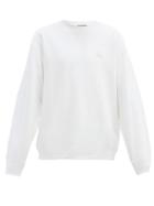 Matchesfashion.com Acne Studios - Forba Face Oversized Cotton-jersey Sweatshirt - Mens - White