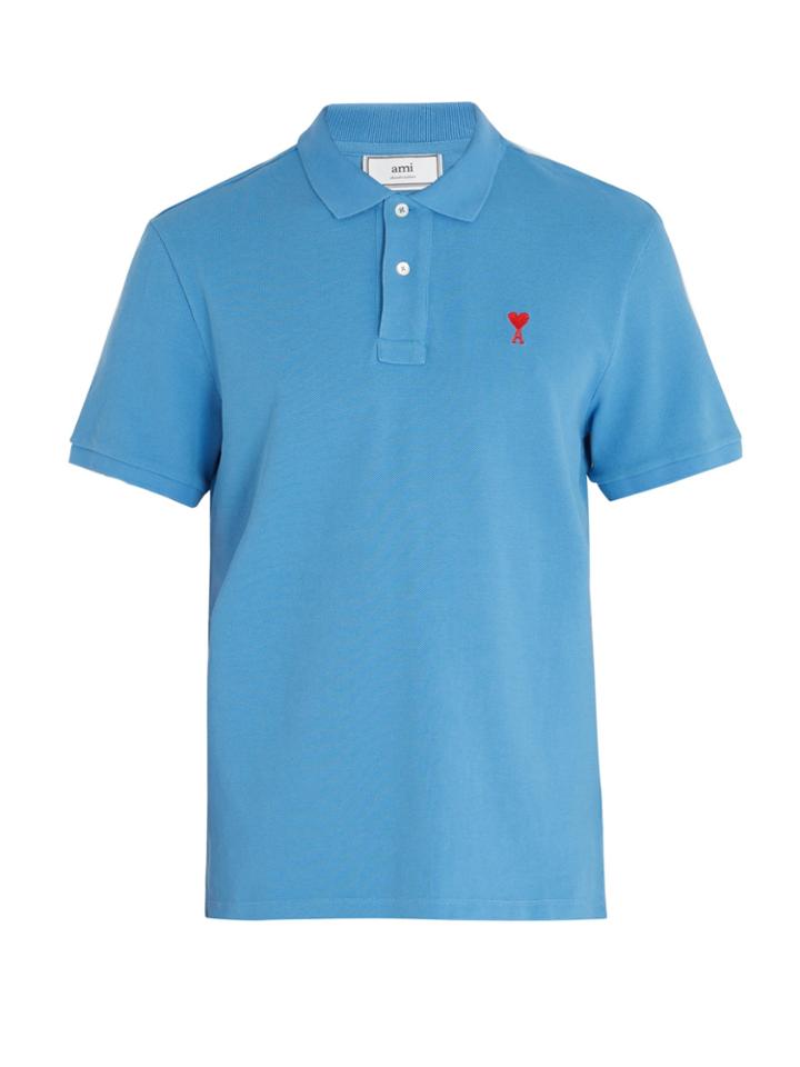 Ami De Coeur-embroidered Cotton-piqu Polo Shirt