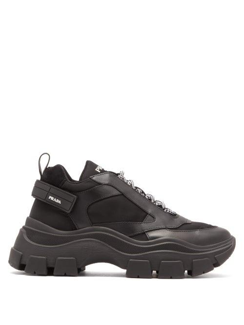 Matchesfashion.com Prada - Pegasus Leather Trainers - Mens - Black
