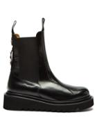 Toga Virilis - Metal-engraved Leather Chelsea Boots - Mens - Black