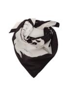Matchesfashion.com Calvin Klein 205w39nyc - Stephen Sprouse Print Cotton Bandana Scarf - Womens - White