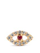 Ileana Makri Diamond, Ruby & Rose-gold Earring
