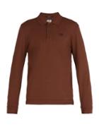 Matchesfashion.com C.p. Company - Long Sleeved Cotton Polo Shirt - Mens - Brown