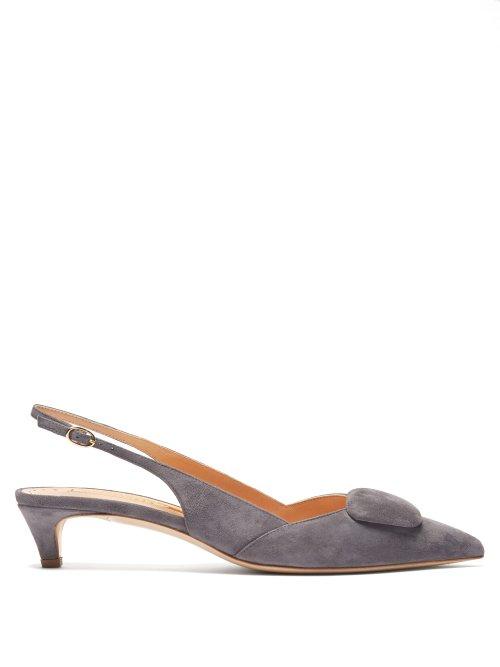 Matchesfashion.com Rupert Sanderson - Misty Suede Pumps - Womens - Grey