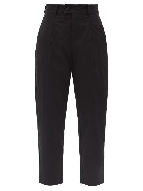 Matchesfashion.com Bogner - Cory High-rise Pleated Cotton-blend Trousers - Womens - Black