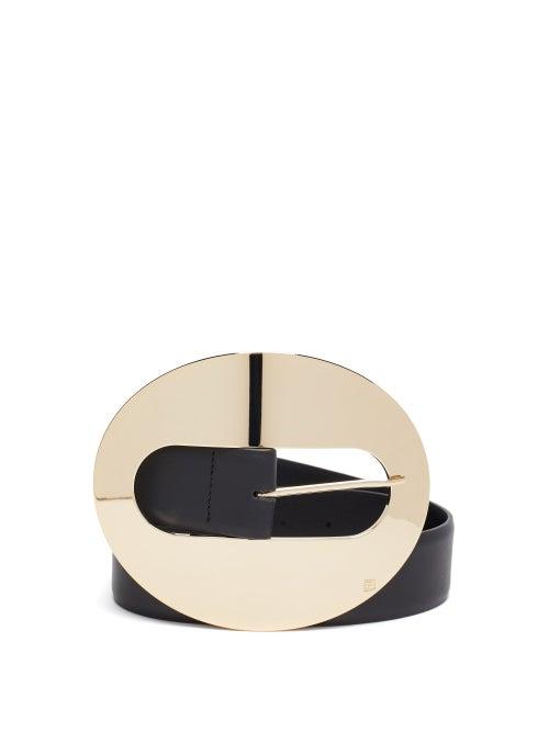 Matchesfashion.com Paco Rabanne - Oversized-buckle Leather Belt - Womens - Black