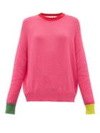 Matchesfashion.com Marni - Contrast Trim Cashmere Sweater - Womens - Pink Multi
