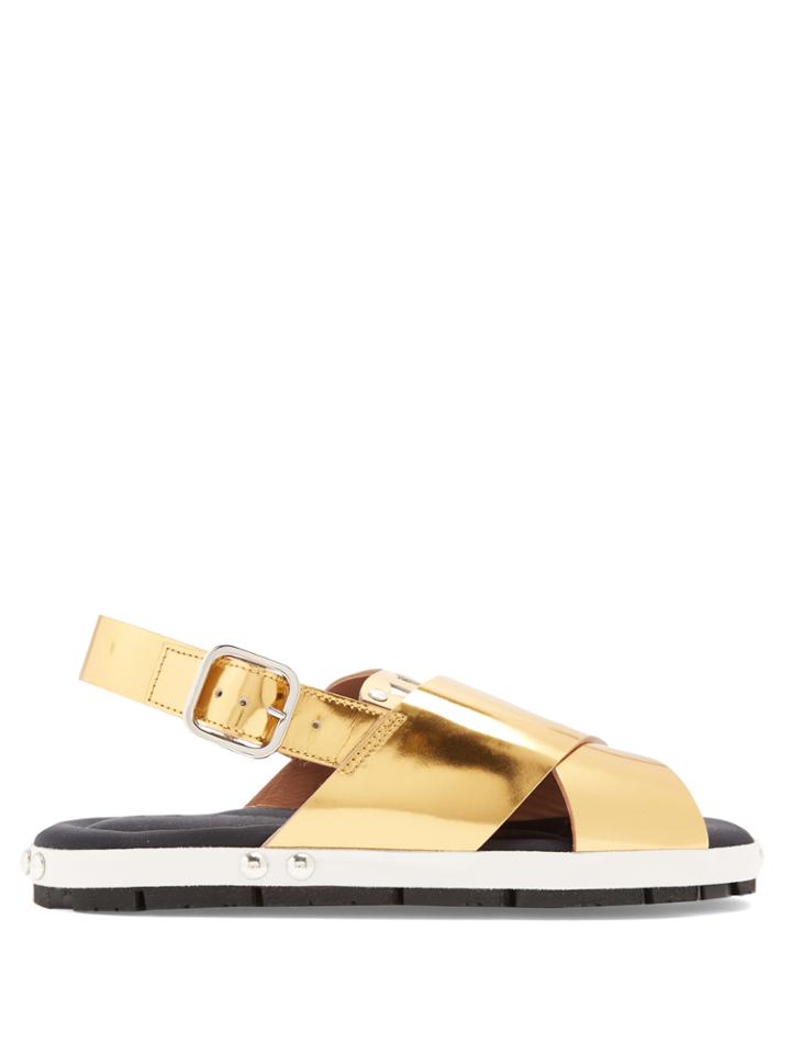Marni Fusbett Slingback Leather Sandals