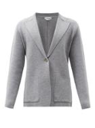 Matchesfashion.com Gabriela Hearst - Orazio Single-breasted Wool-blend Blazer - Mens - Grey
