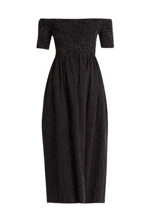 The Great The Carnival Off-the-shoulder Midi Dress