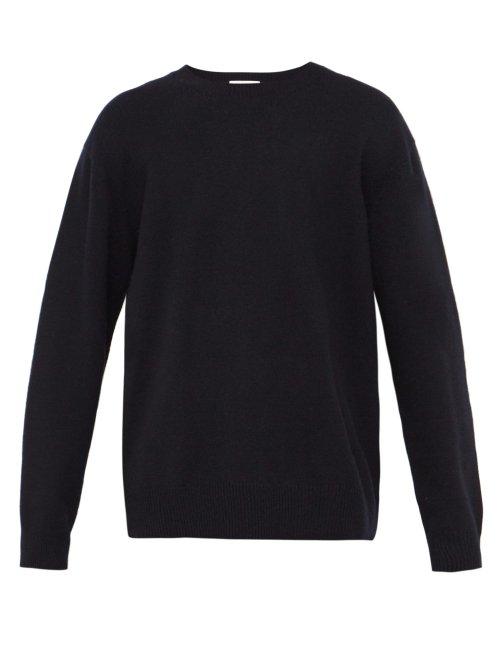 Matchesfashion.com Raey - Sloppy Crew Neck Cashmere Sweater - Mens - Navy