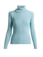 Matchesfashion.com Balenciaga - Exposed Back Roll Neck Sweater - Womens - Light Blue