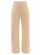 Joseph - Knitted Wide-leg Trousers - Womens - Beige