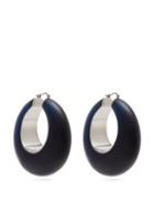 Matchesfashion.com Loewe - Resin Hoop Earrings - Womens - Dark Navy