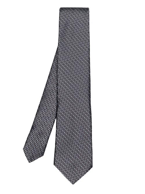 Ermenegildo Zegna Micro-check Jacquard Silk Tie