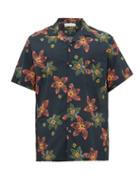 Matchesfashion.com Desmond & Dempsey - Arantza Floral Print Cotton Pyjama Shirt - Mens - Navy Multi